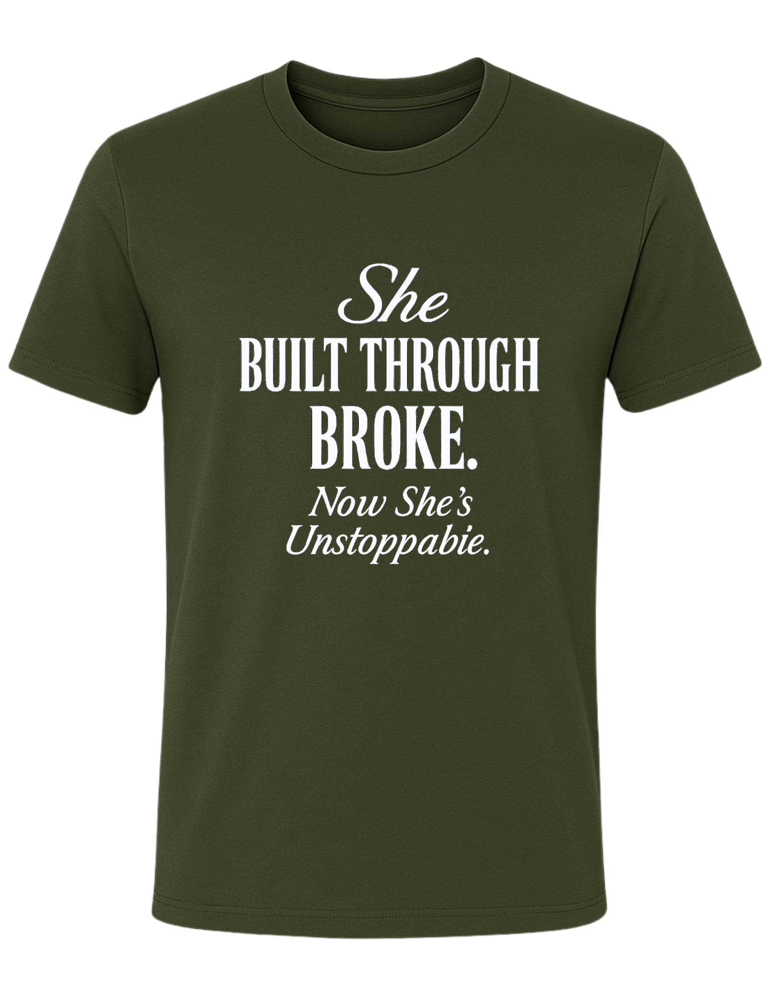She Built Through Broke Tee