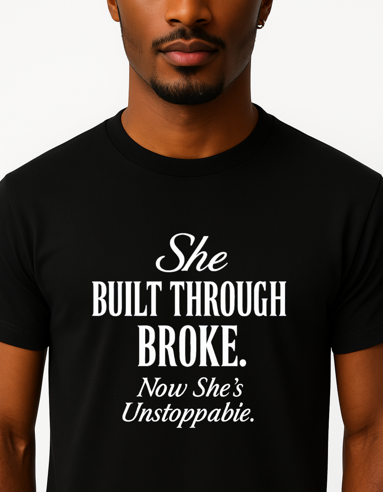 She Built Through Broke Tee