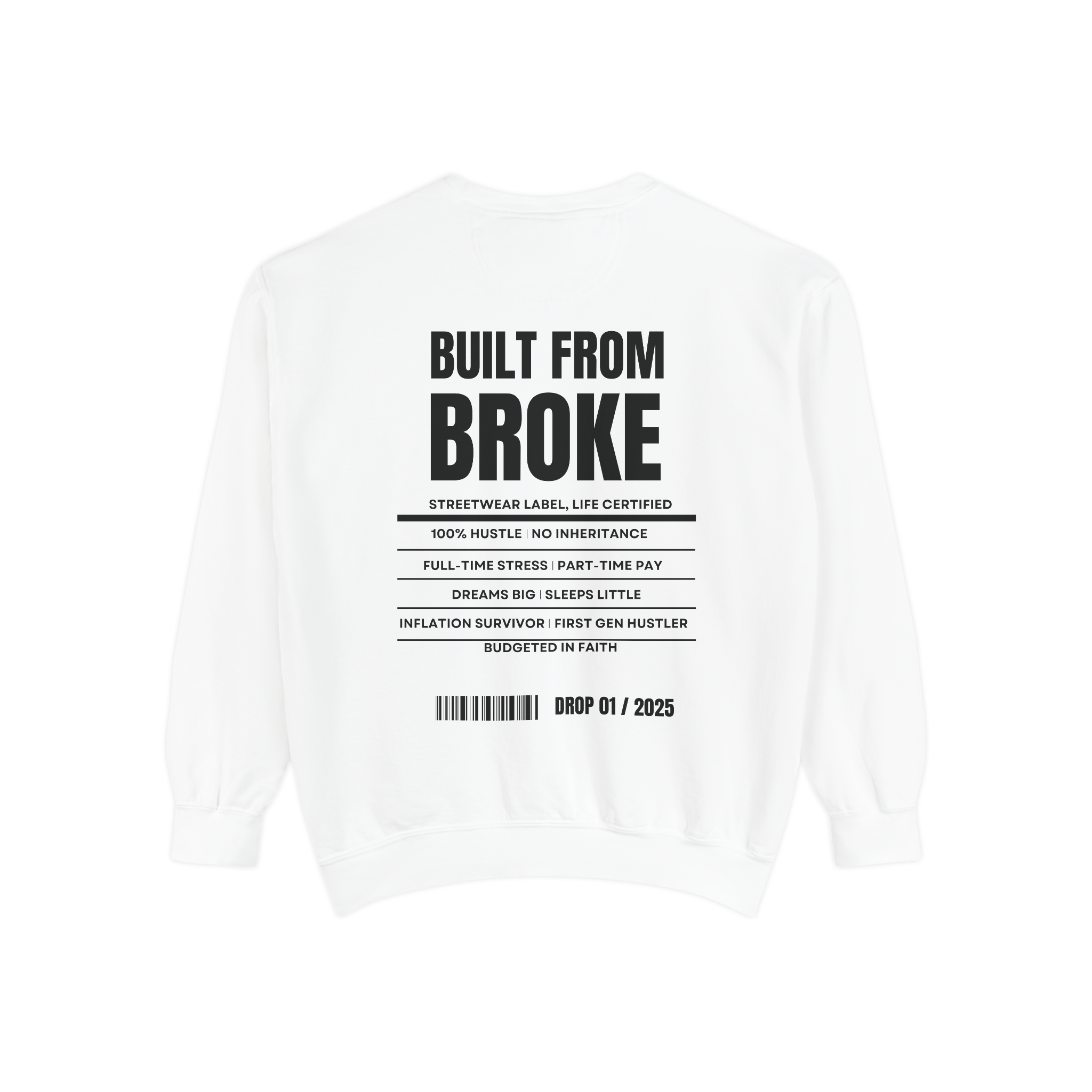 Built From Broke Label Heavyweight Sweatshirt